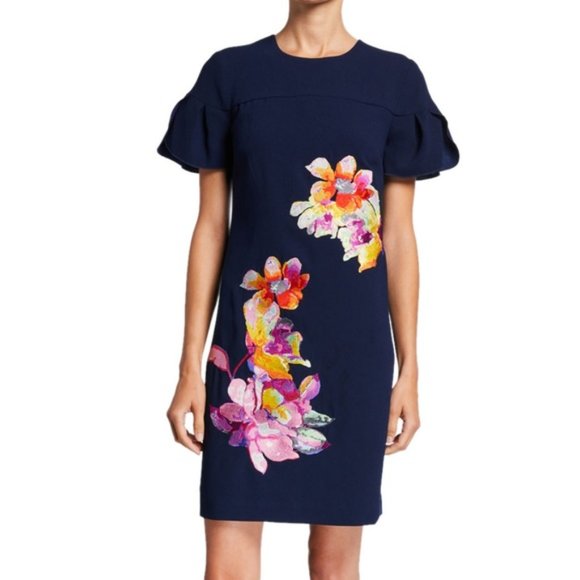 Trina Turk | Dresses | Trina Turk Jacinta Floral Embroidered Sheath Dress |  Poshmark
